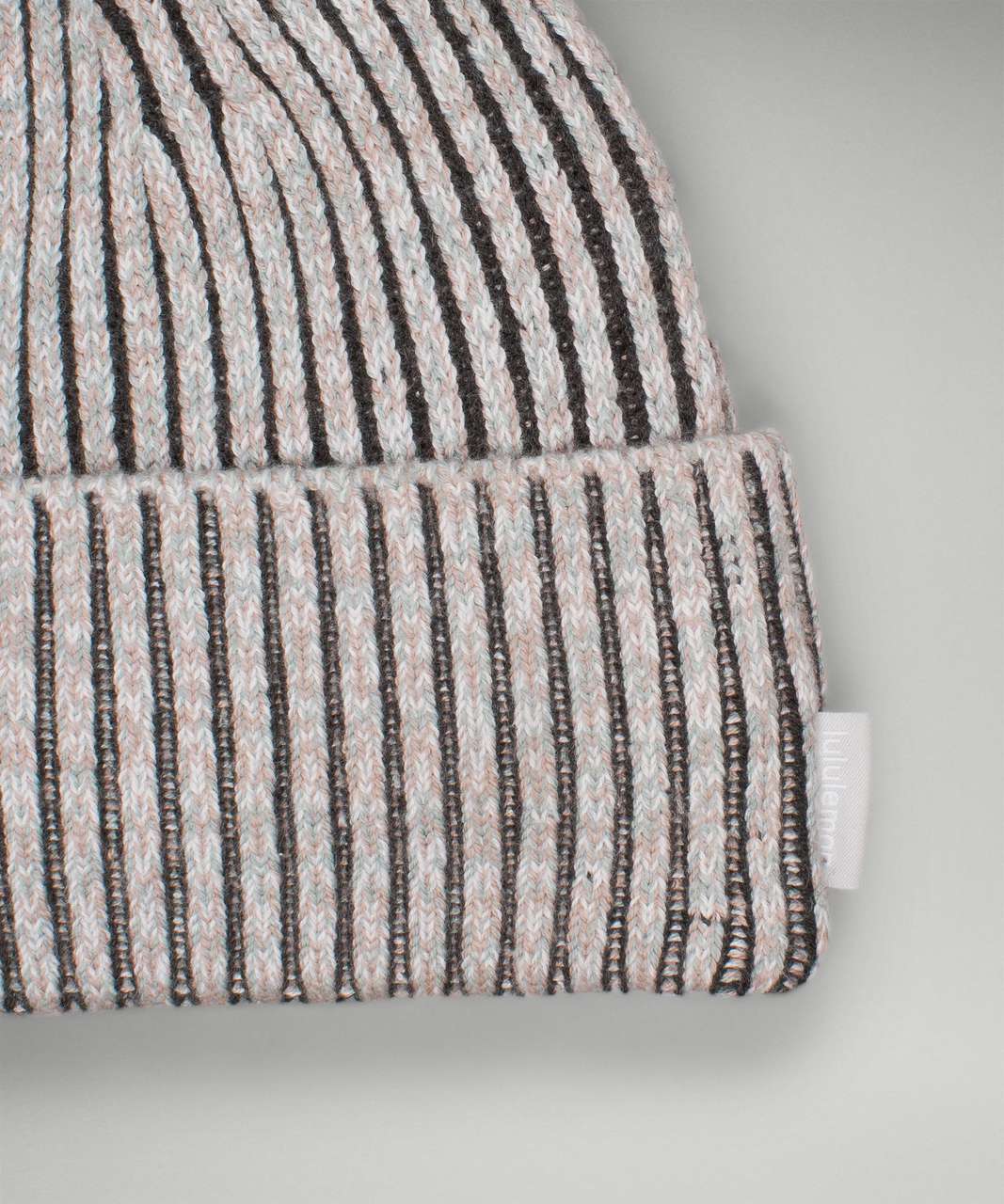 Lululemon Womens Textured Fleece-Lined Knit Ear Warmer - Powdered Clay /  White / Lakeside / Dark Heather Grey - lulu fanatics