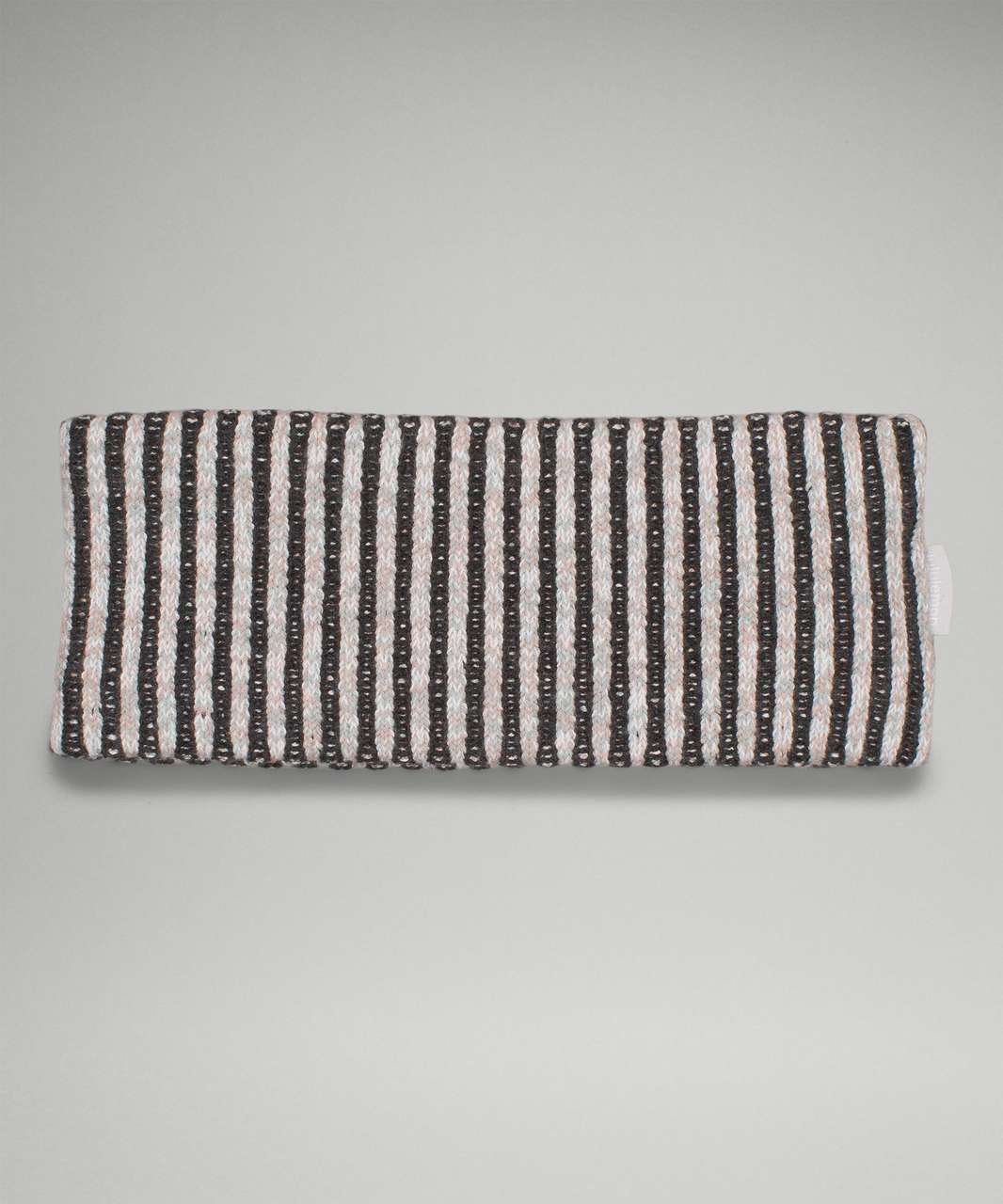 Lululemon Womens Textured Fleece-Lined Knit Ear Warmer - Powdered Clay /  White / Lakeside / Dark Heather Grey - lulu fanatics