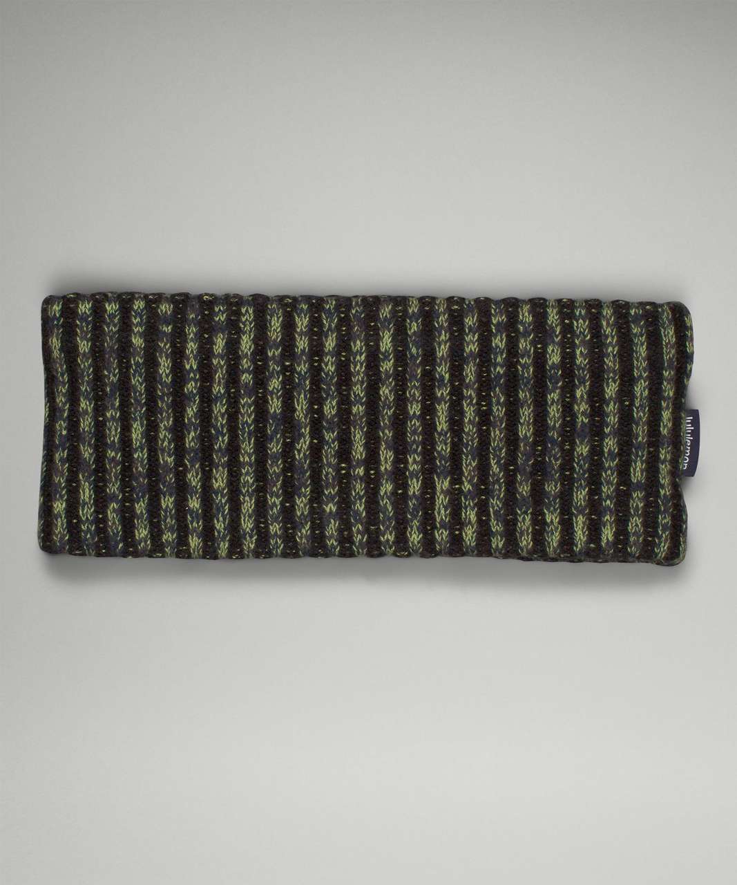 Lululemon Womens Textured Fleece-Lined Knit Ear Warmer - Green Foliage /  True Navy / Black Granite / Black - lulu fanatics