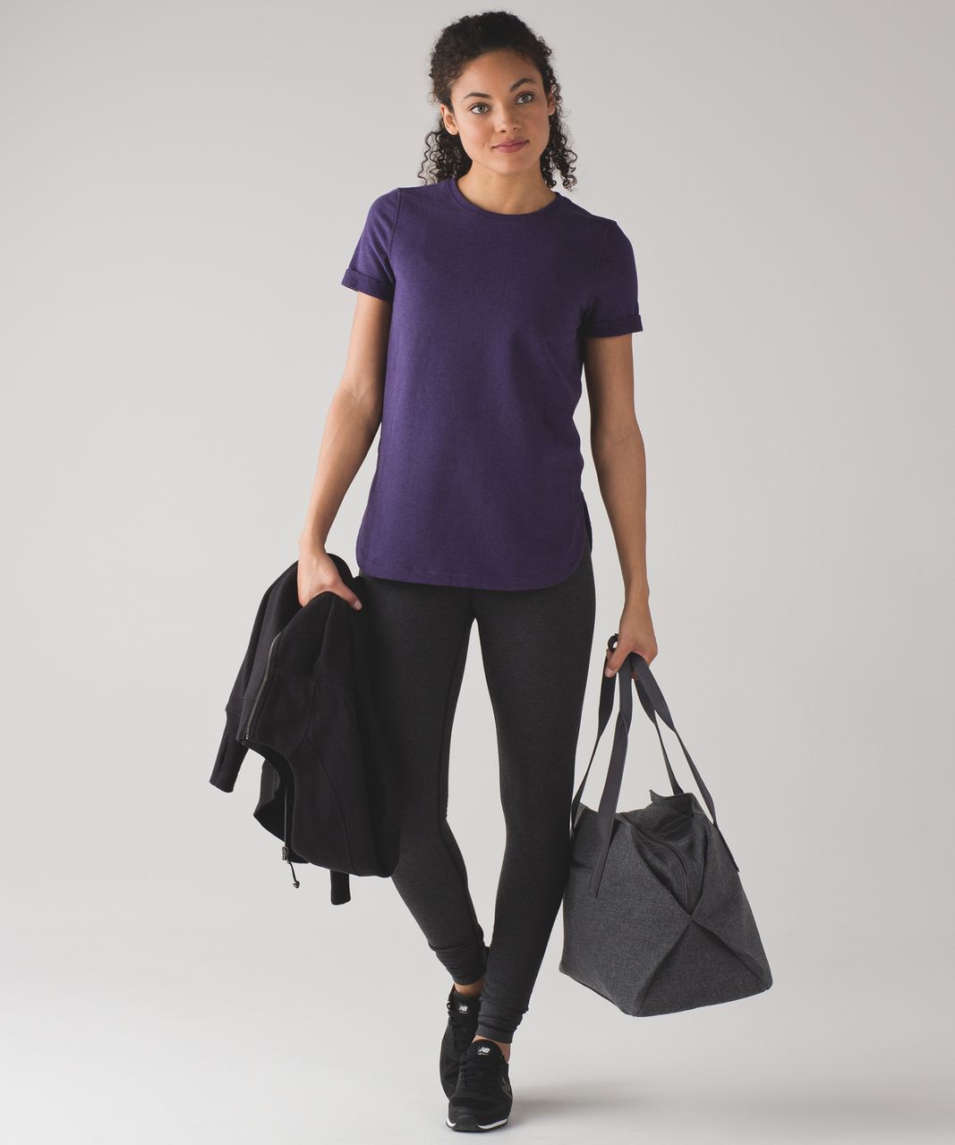 Lululemon All Time Tee - Heathered Black Grape / Heathered Black Grape