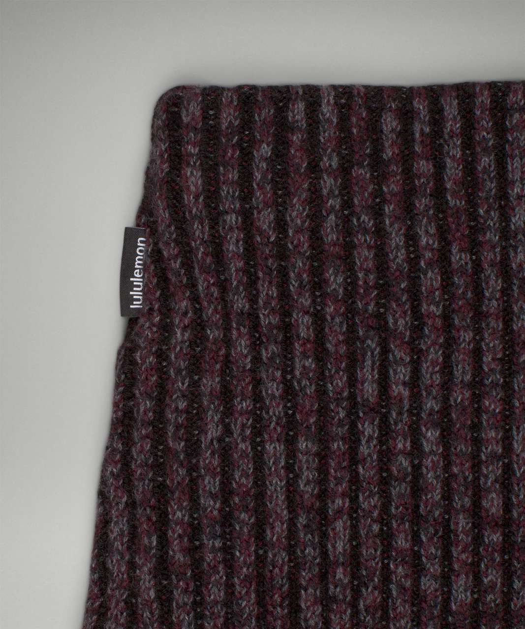 Lululemon Womens Textured Fleece-Lined Knit Ear Warmer - Cassis / Black /  Dark Heather Grey / Black - lulu fanatics