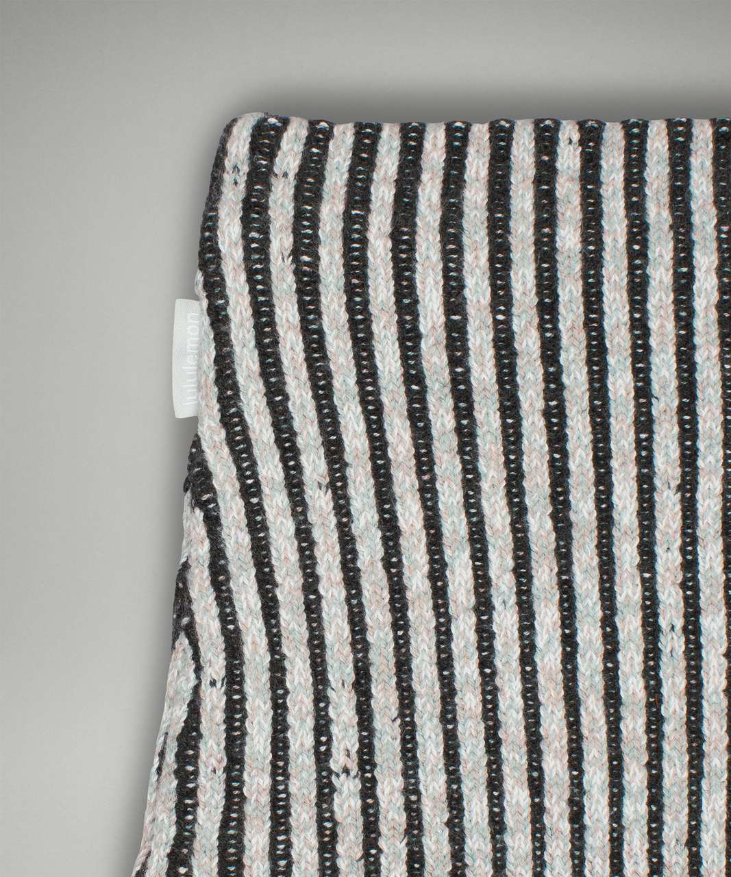 Lululemon Womens Textured Fleece-Lined Knit Neck Warmer - Powdered Clay / White / Lakeside / Dark Heather Grey
