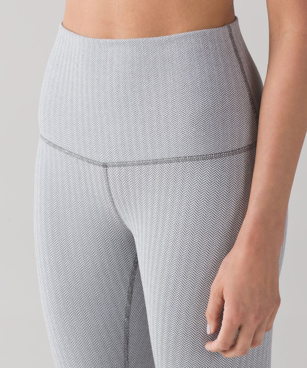 Lululemon Wonder Under High Rise Grey Herringbone Thick 25” Leggings ~Size:  6~ - $80 - From Brooke