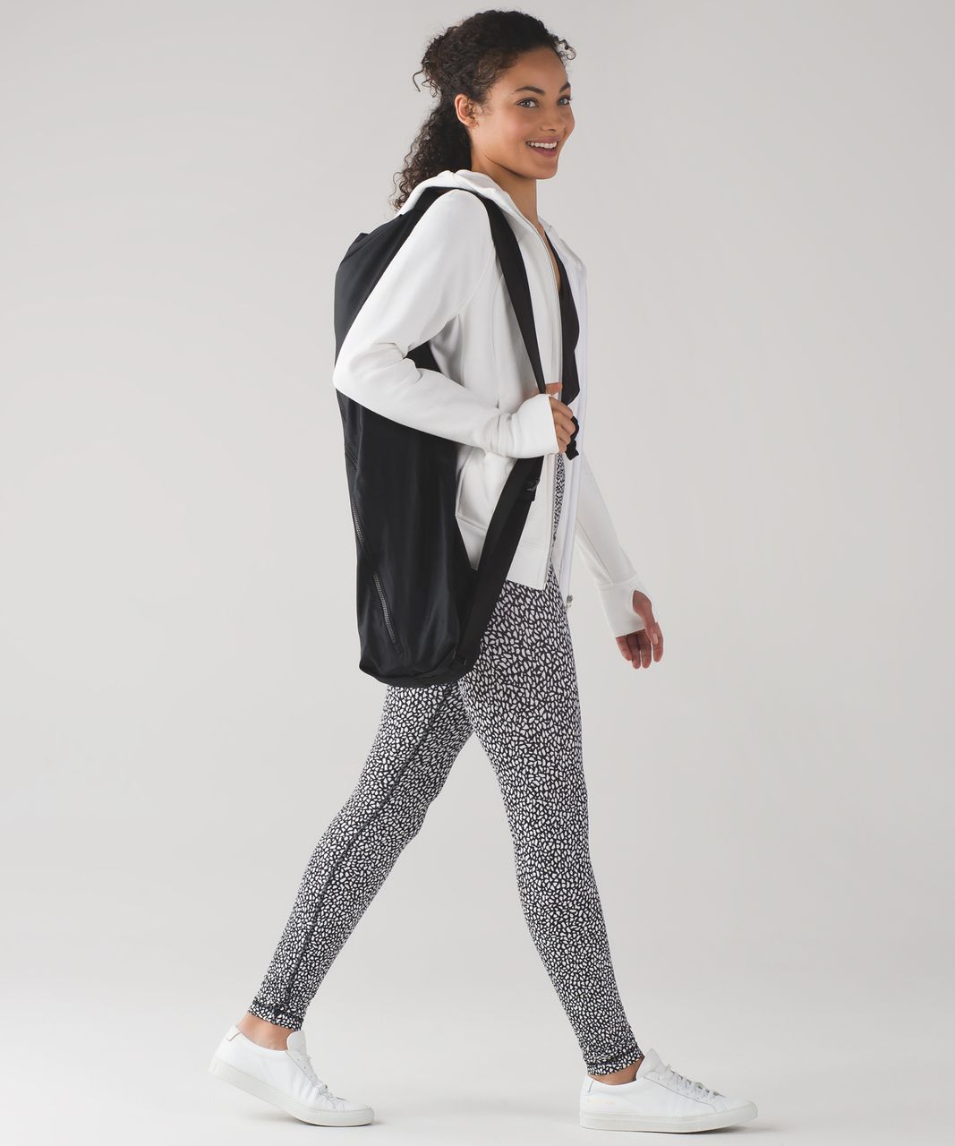 Lululemon Wunder Under Pant (Hi-Rise) - Dottie Tribe White Black