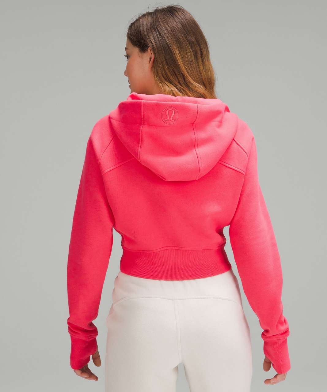 Lululemon Scuba Full-Zip Cropped Hoodie - Lip Gloss - lulu fanatics