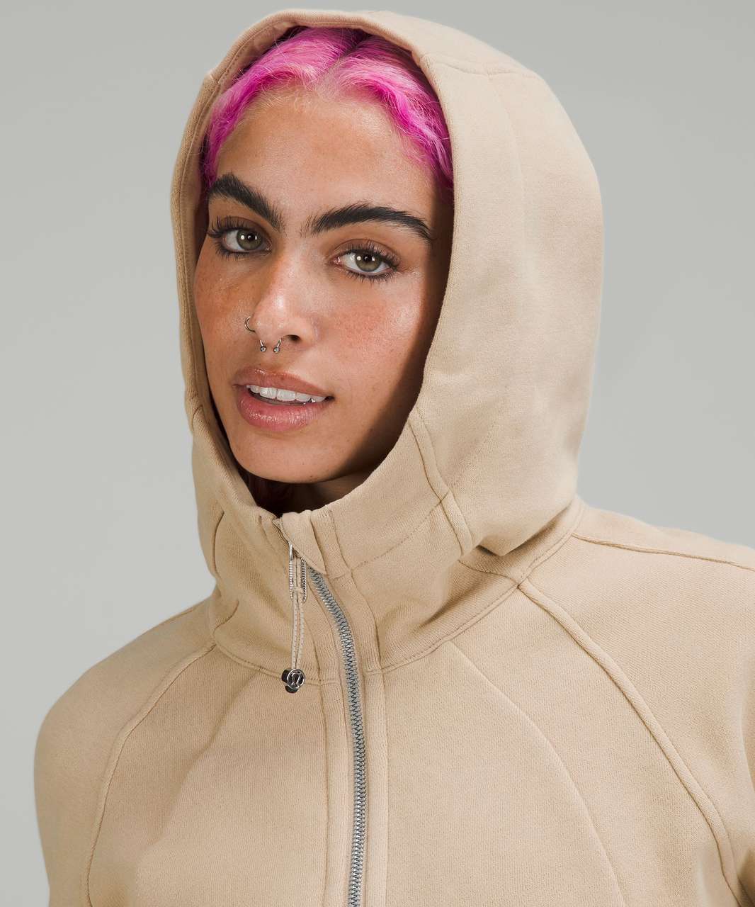 Lululemon Scuba Full-Zip Cropped Hoodie - Trench - lulu fanatics