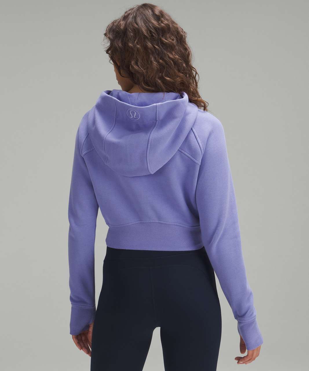 Lululemon Scuba Full-Zip Cropped Hoodie - Dark Lavender - lulu fanatics