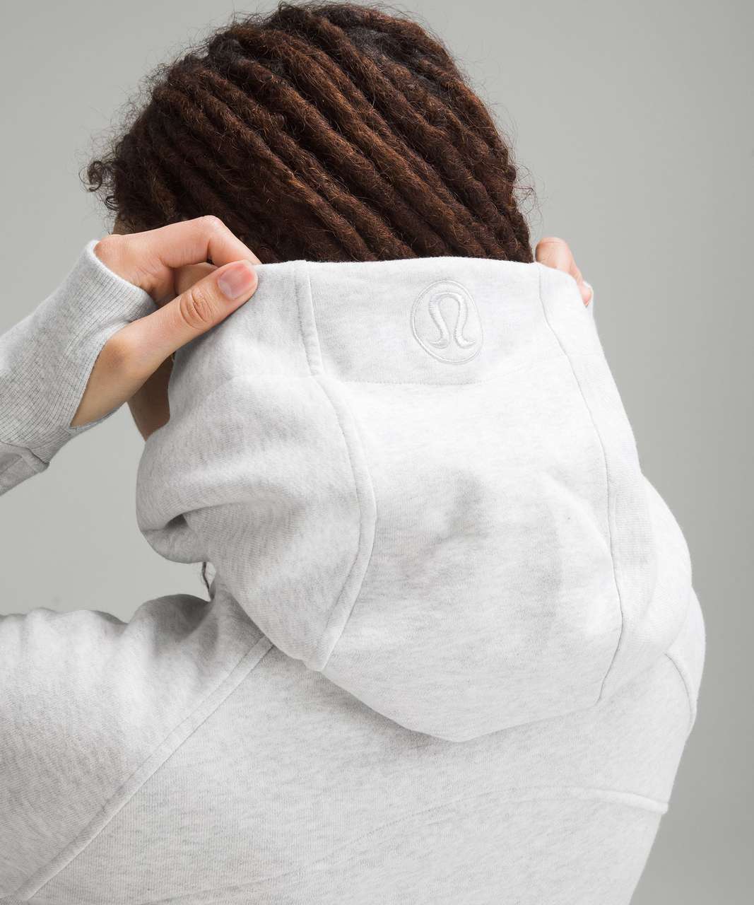 Lululemon Scuba Full-Zip Cropped Hoodie - Heathered Core Ultra Light Grey