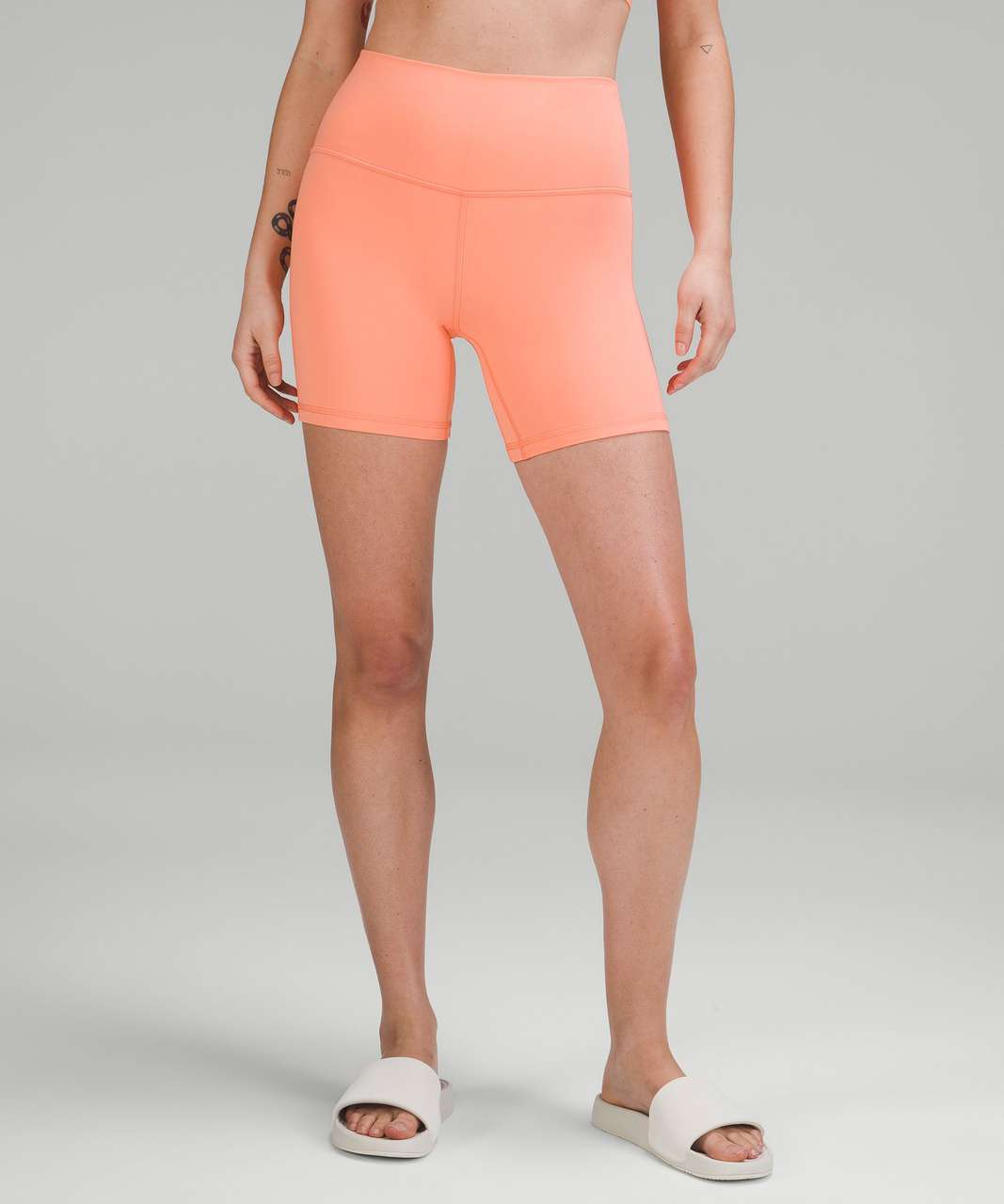 NEW Women Lululemon Speed Up High-Rise Lined Short 4 Sunny Coral