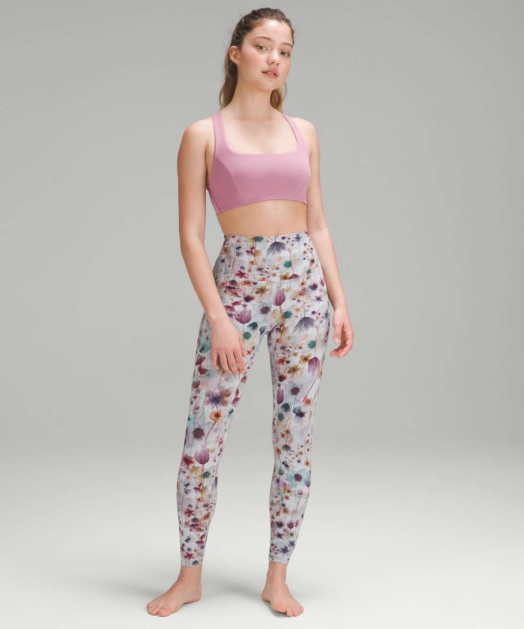 Lululemon Align™ High-rise Leggings 25 In Venture Floral Alpine White  Black