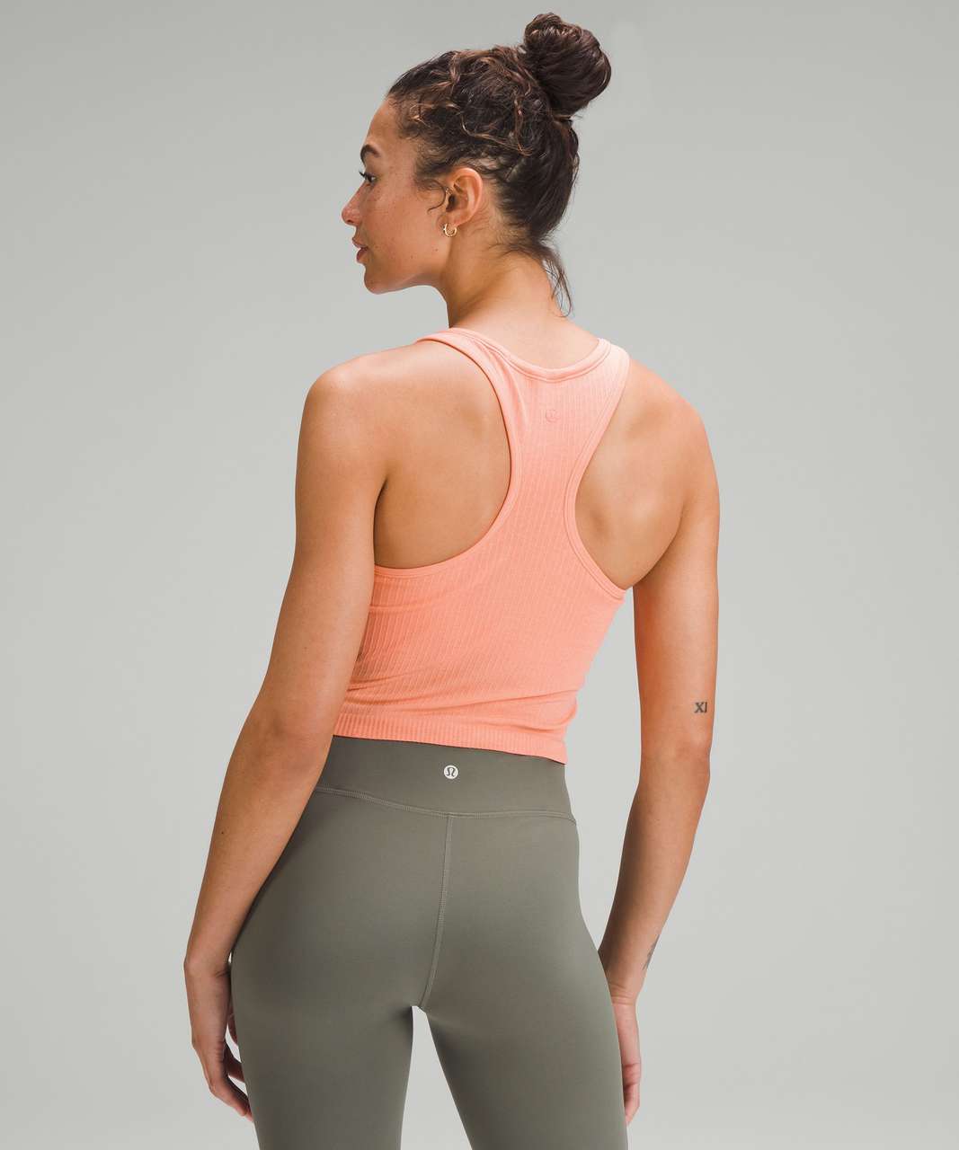 Lululemon Athletic Sculpt Cropped Tank Top Sunny Coral NWT Women's Size 8