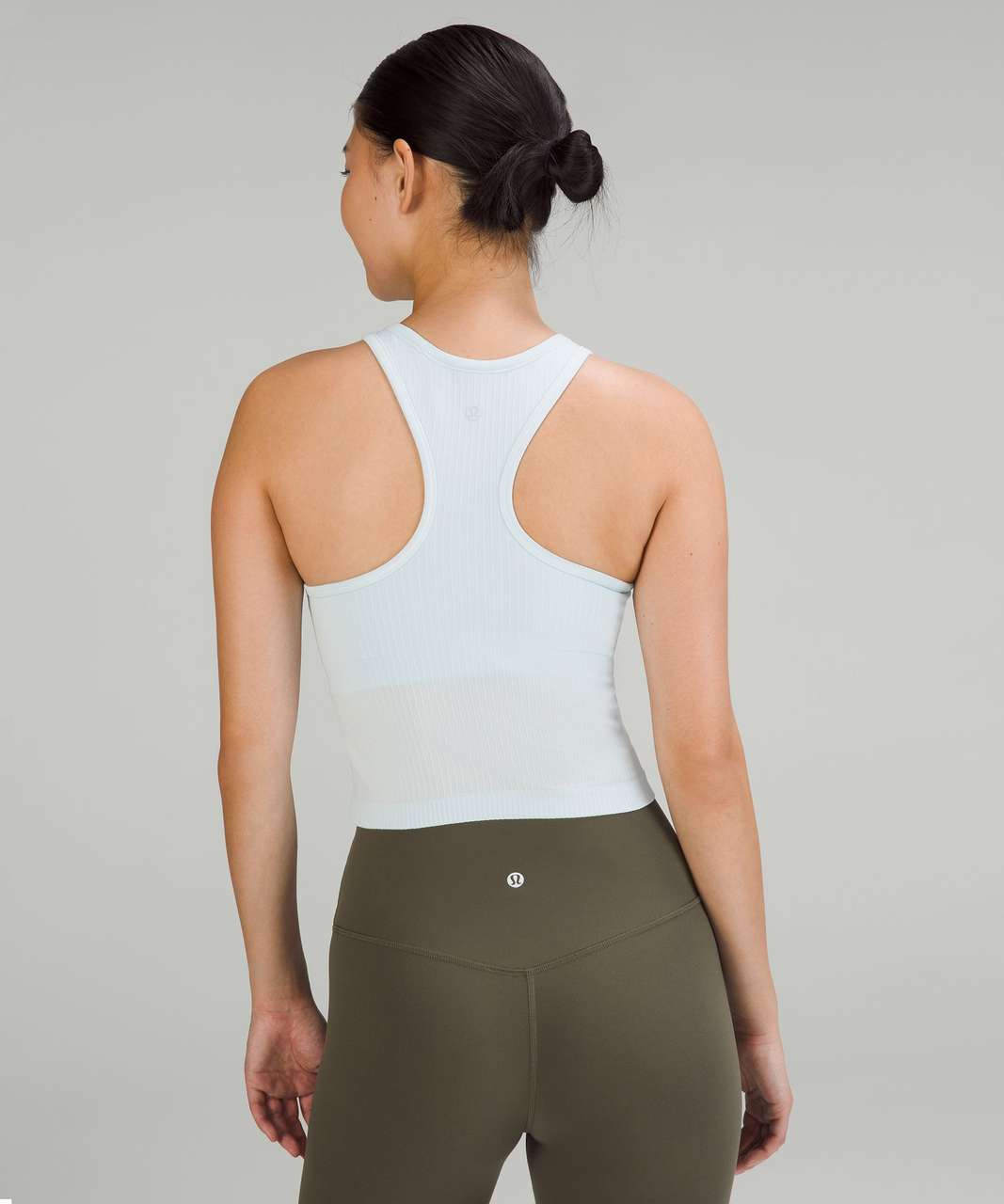 Lululemon Ebb to Street Cropped Racerback Tank Top - Distorted