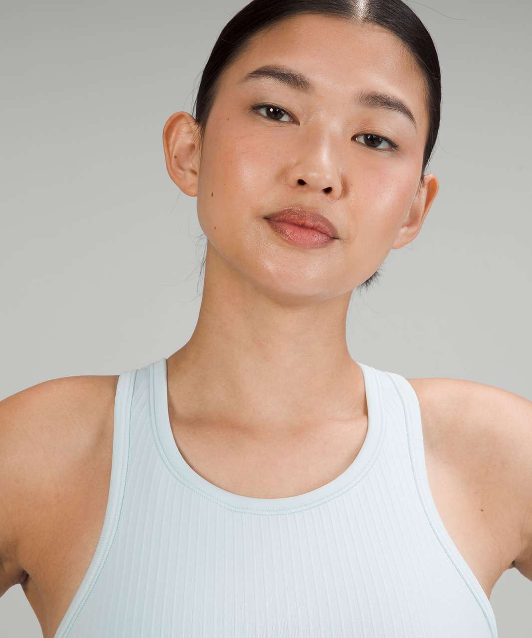 Lululemon Ebb to Street Cropped Racerback Tank Top - Powder Blue