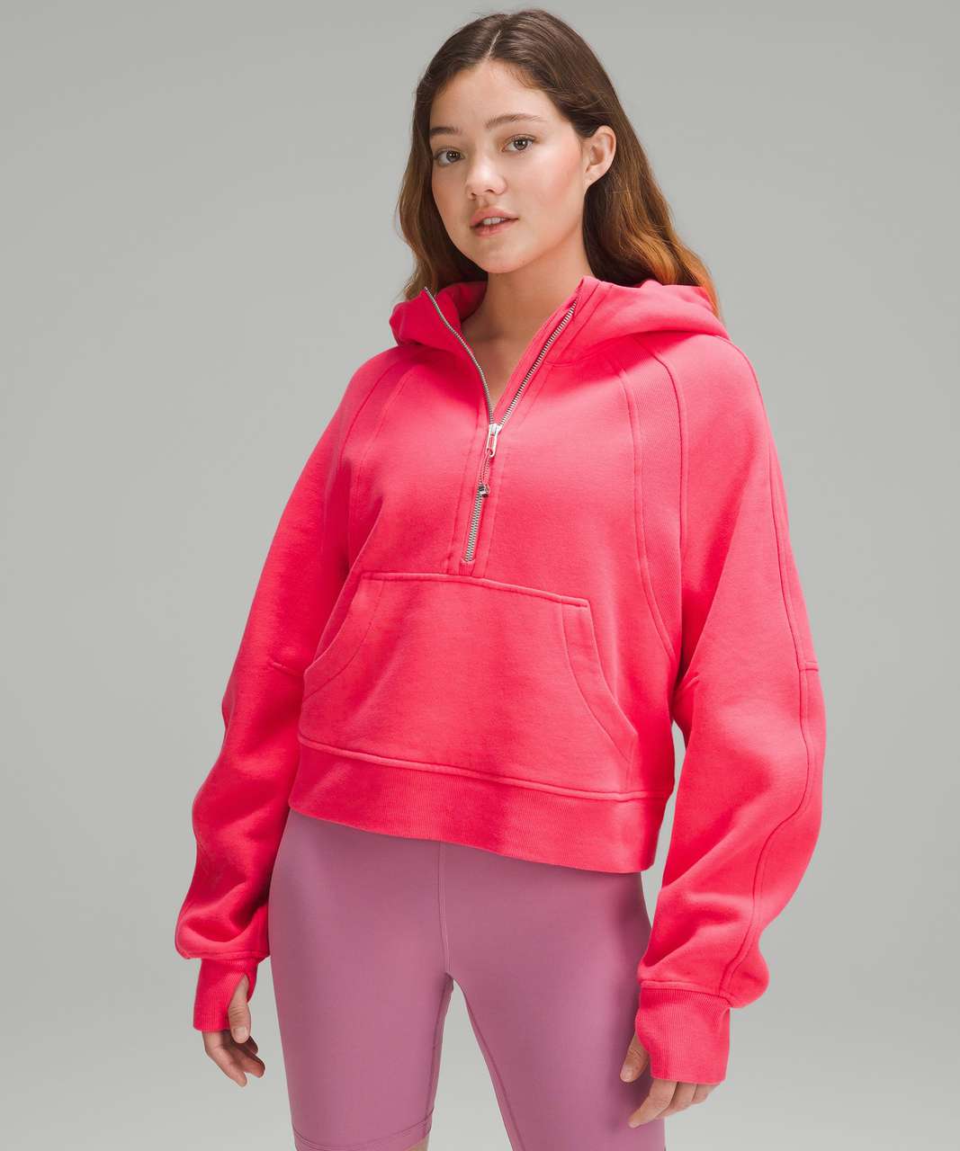 Lululemon Scuba Oversized Half Zip Hoodie Lip Gloss New M/L NWT