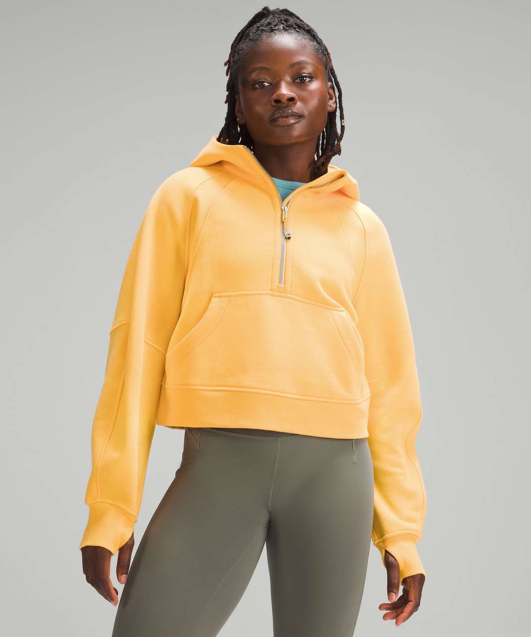 Lululemon Scuba Oversized Half-Zip Hoodie - Mango Dream - lulu fanatics