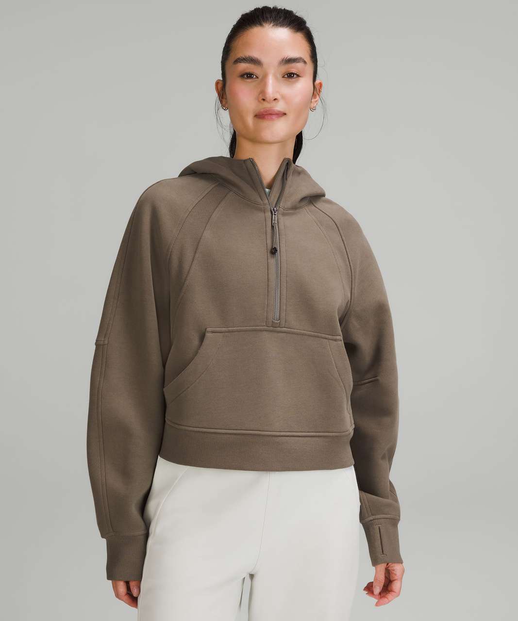 lululemon Scuba Half Zip Java with Gold Zipper