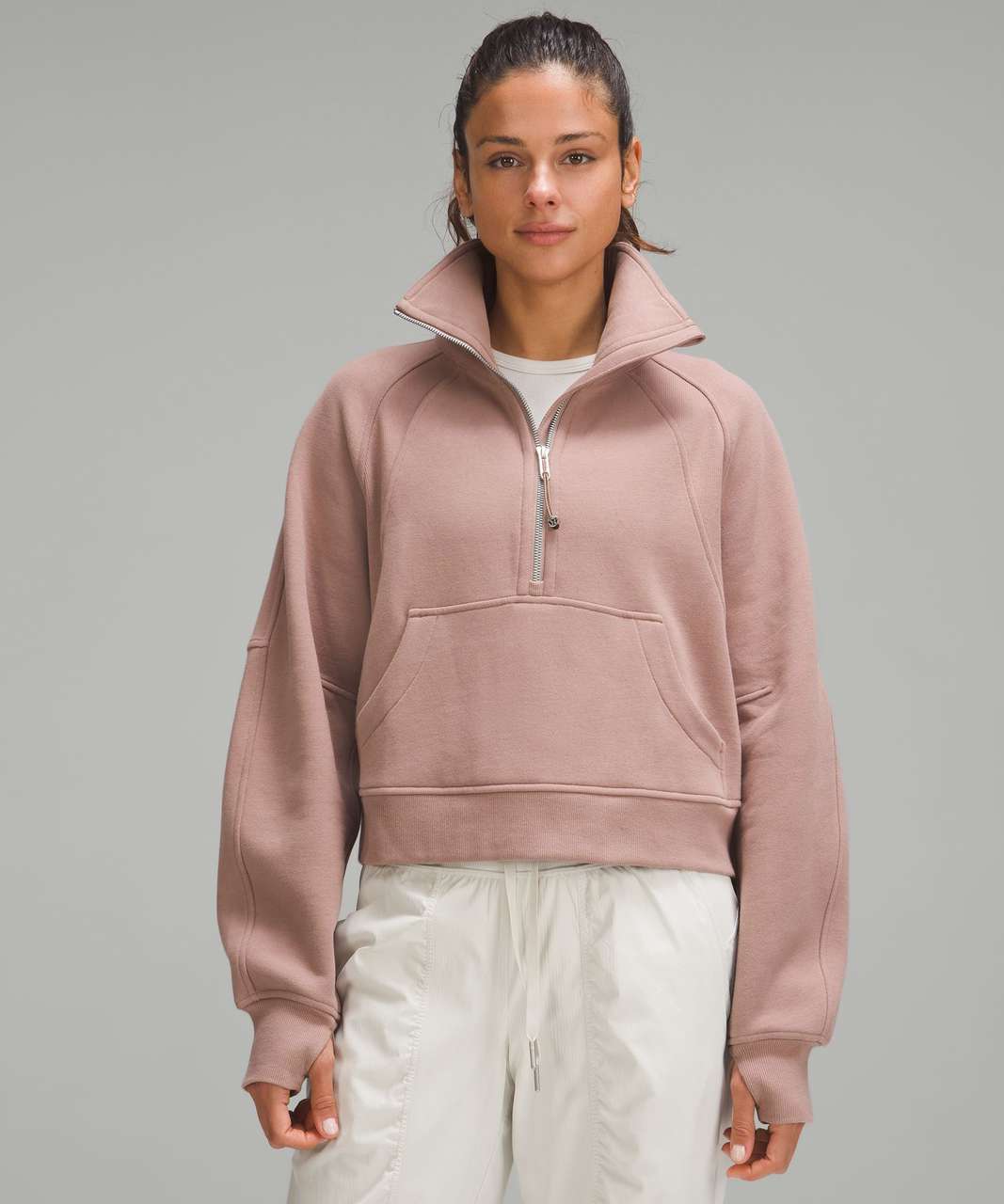 Lululemon Scuba Oversized Half-Zip Hoodie - Dahlia Mauve - lulu fanatics