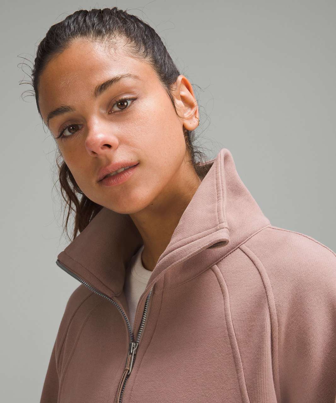 Lululemon Scuba Oversized Funnel Neck Half Zip - Twilight Rose - lulu  fanatics