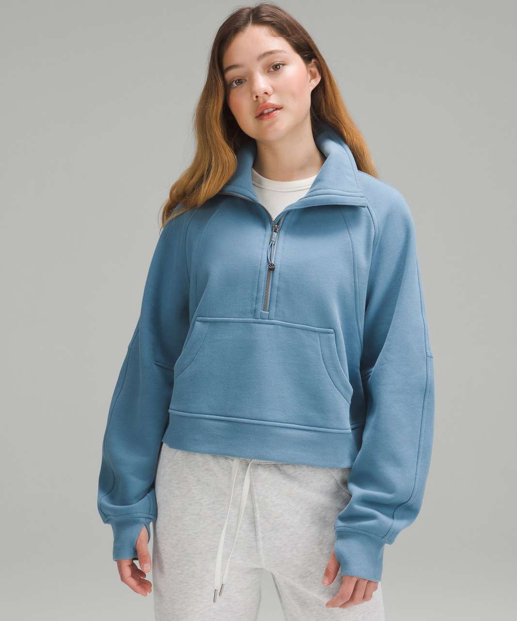 Lululemon Scuba Oversized Funnel Neck Half Zip - Utility Blue