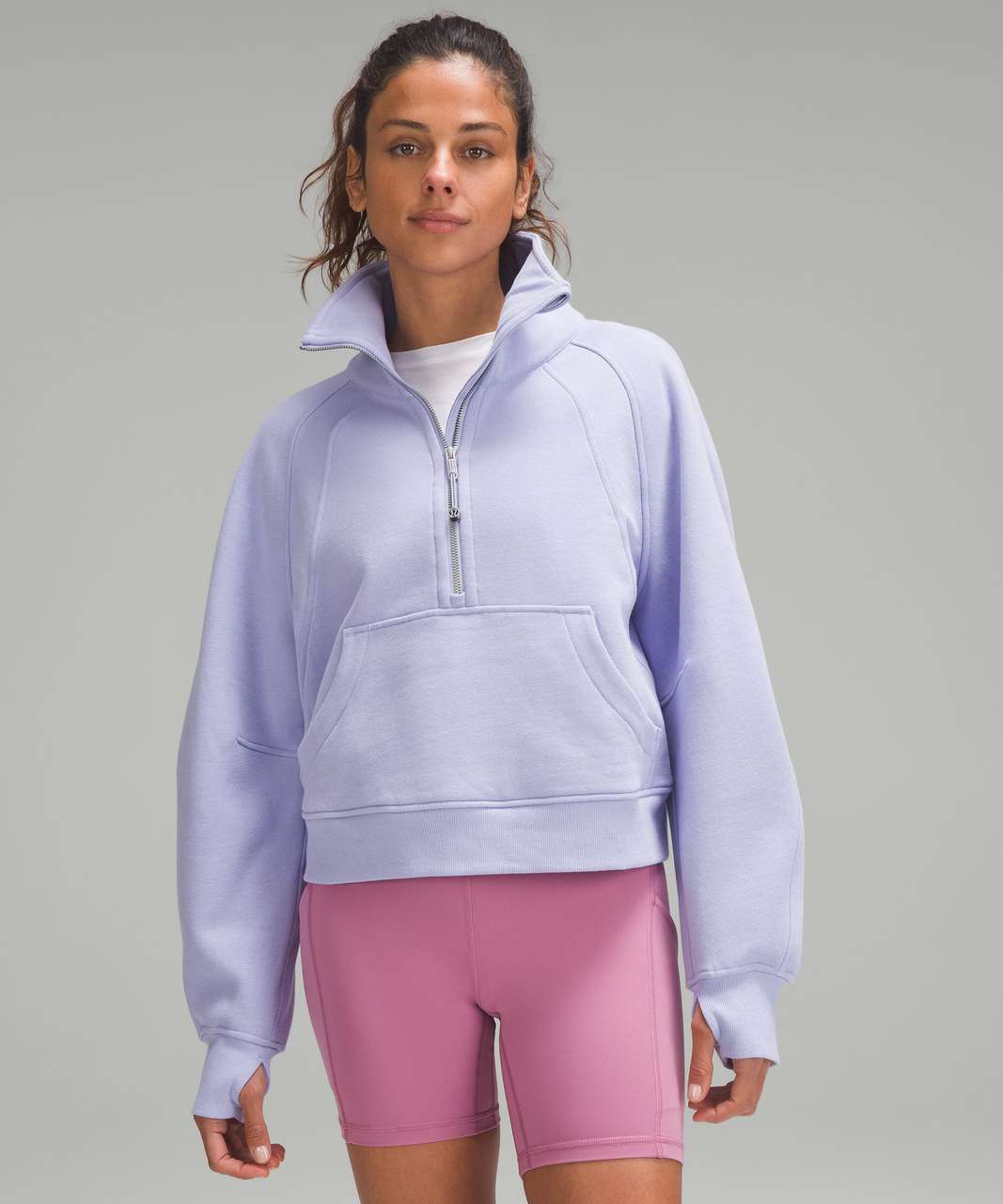 Lululemon Scuba Oversized Funnel Neck Half Zip - Lilac Smoke