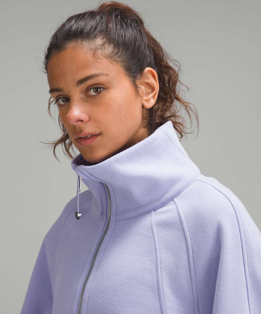 Lululemon Scuba Oversized Funnel Neck Half Zip - Lilac Smoke