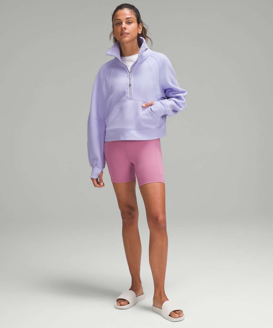 French Terry Oversized Half Zip Review— Lilac Smoke Sz S : r/lululemon