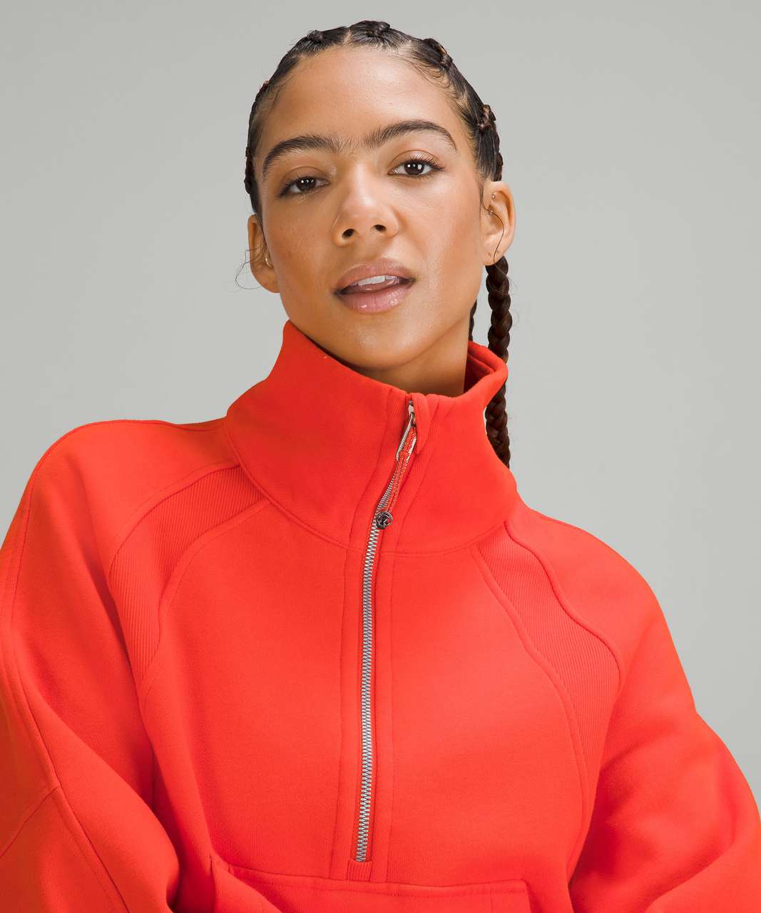 Lululemon Scuba Oversized Funnel Neck Half Zip - Solar Orange