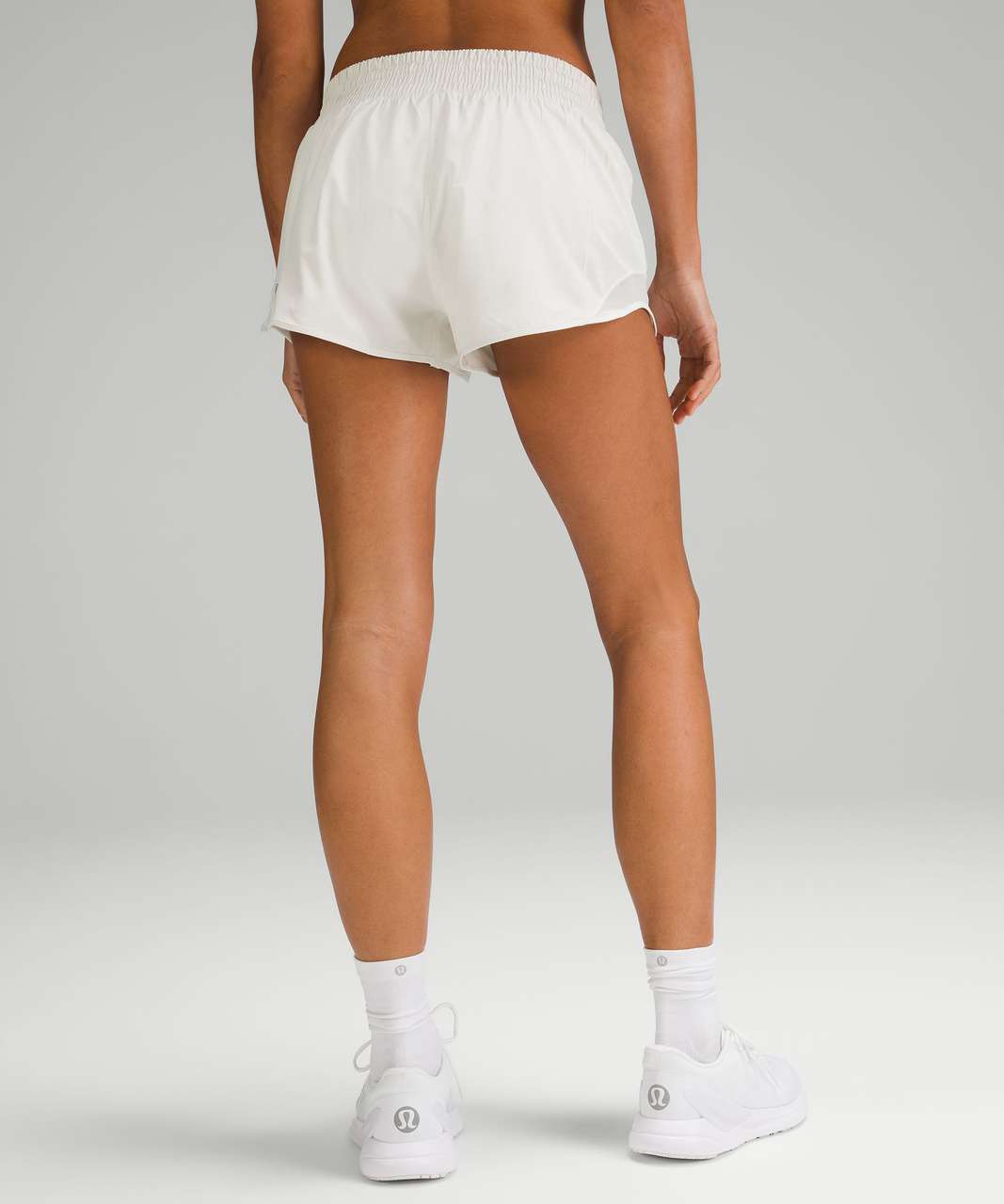 Lululemon Hotty Hot High-Rise Lined Short 2.5 - Bone - lulu fanatics