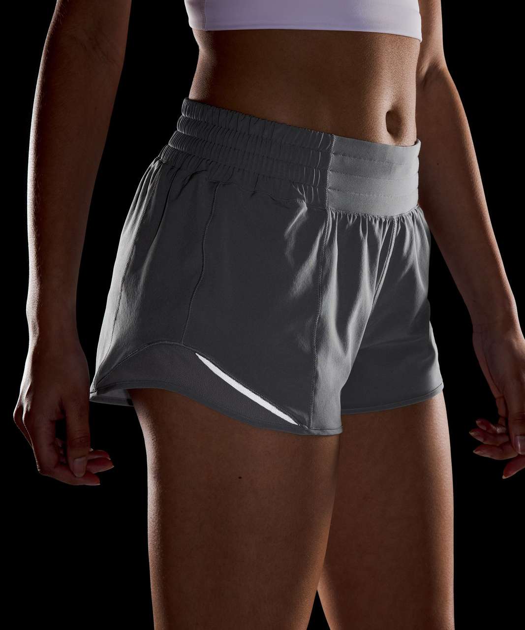 Lululemon Hotty Hot High-Rise Lined Short 2.5" - Rhino Grey