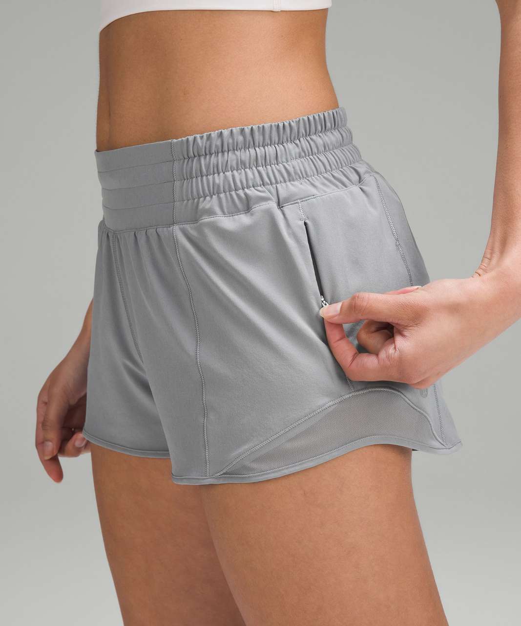 Lululemon Hotty Hot High-Rise Lined Short 2.5" - Rhino Grey