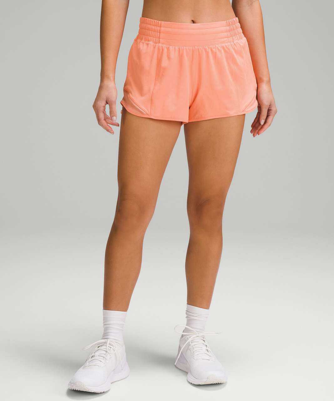 Lululemon Hotty Hot High-Rise Lined Short 2.5" - Sunny Coral