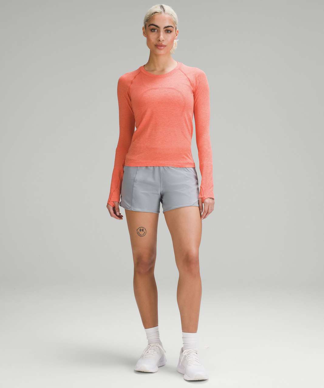 Lululemon Swiftly Tech Long-Sleeve Shirt 2.0 *Race Length - Solar Orange / Sunny Coral