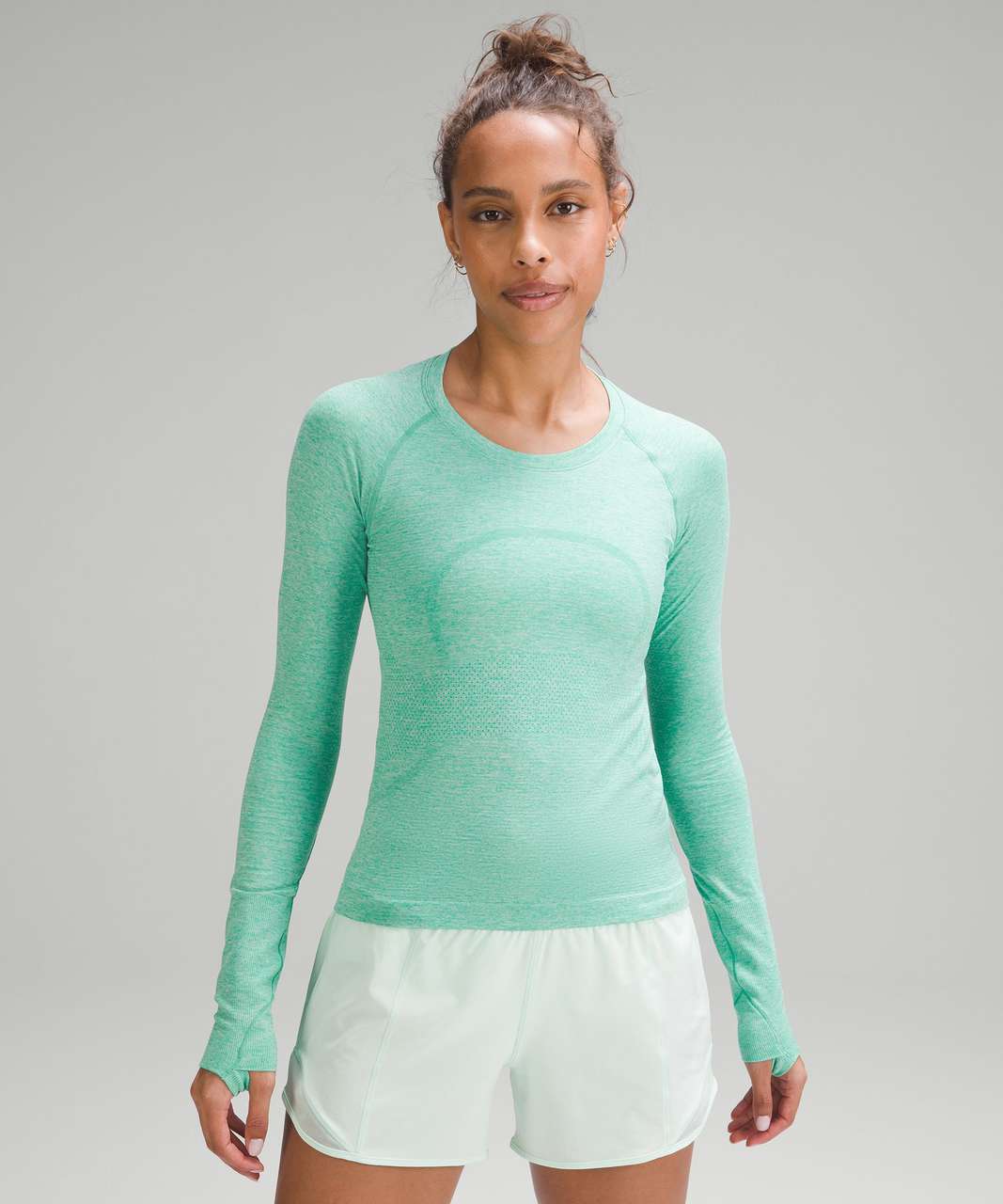 Lululemon Swiftly Tech Long-Sleeve Shirt 2.0 *Race Length - Maldives Green  / Mint Moment - lulu fanatics