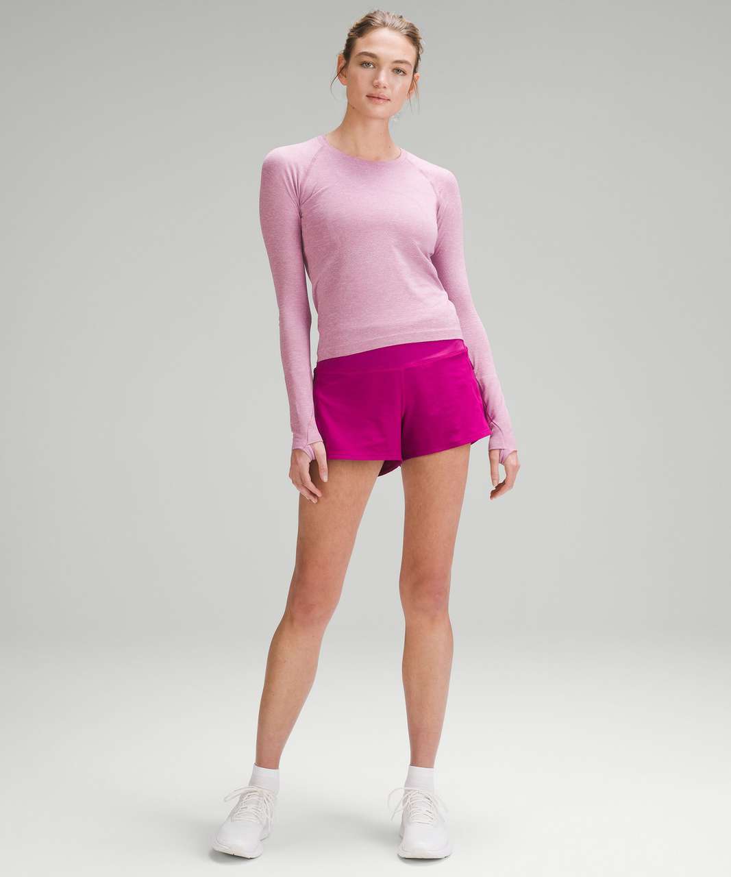 Lululemon Swiftly Tech Long-Sleeve Shirt 2.0 *Race Length - Pink Peony / Velvet Dust