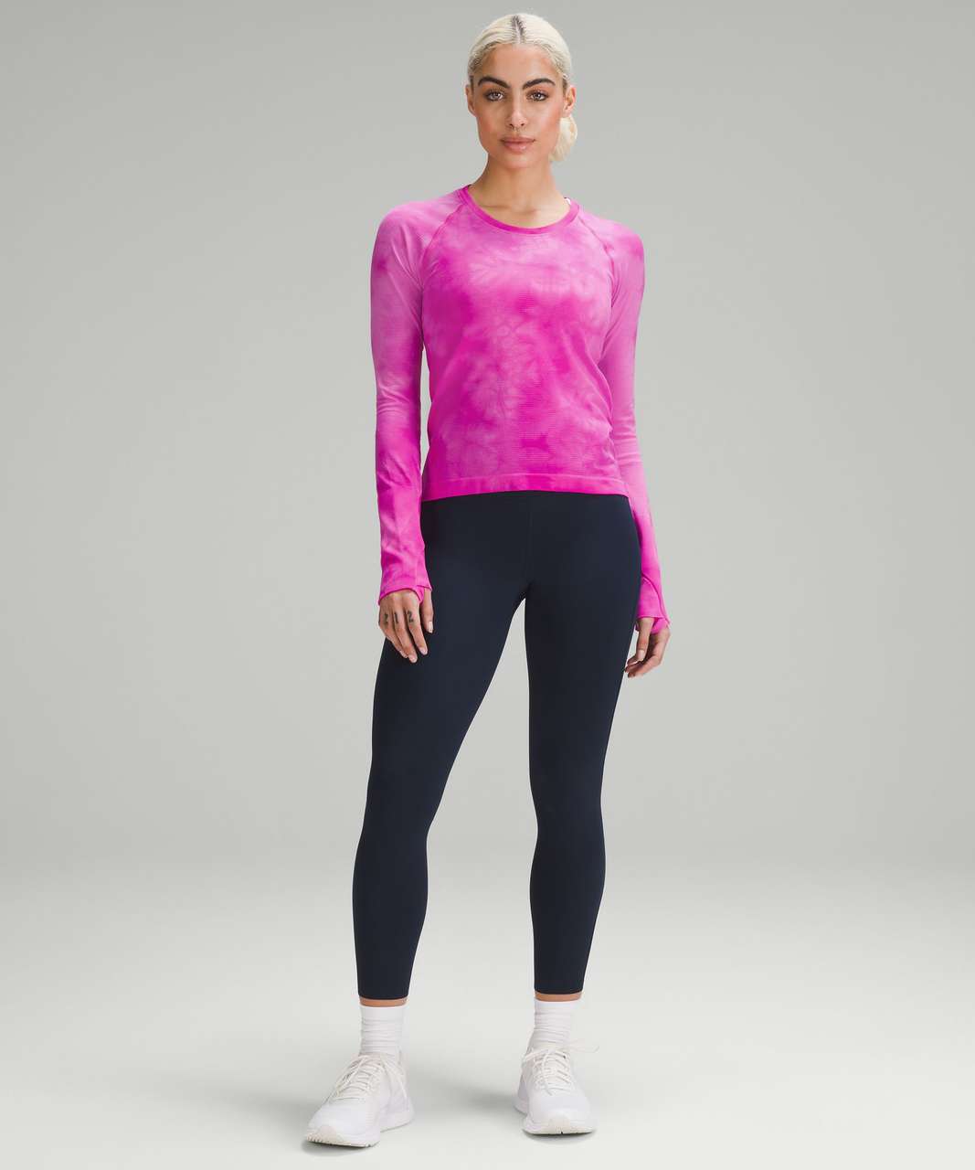 Lululemon Swiftly Tech Long-Sleeve Shirt 2.0 *Race Length - Marble Dye Sonic Pink