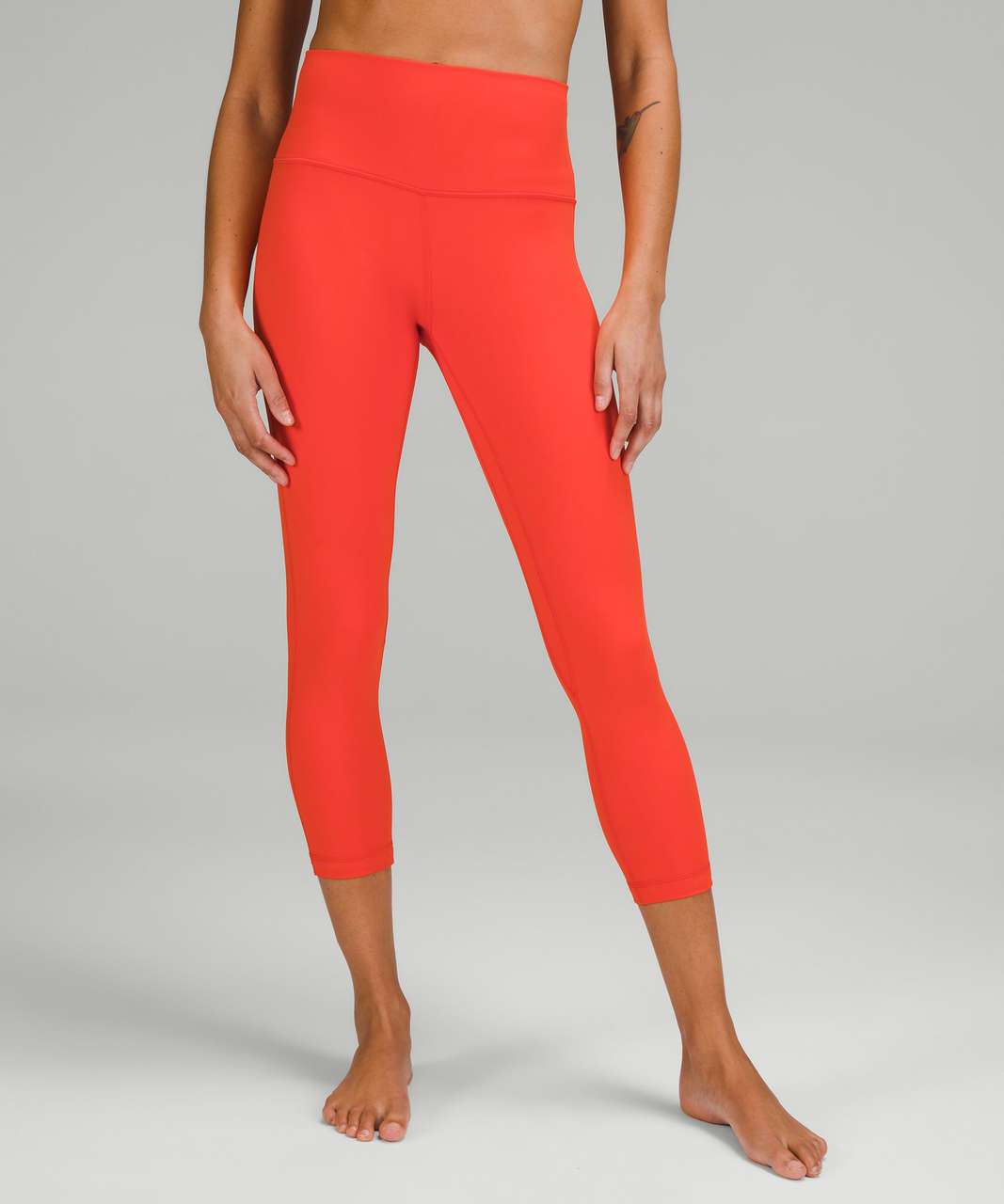 Lululemon Align High-Rise Lined Crop 23 - Solar Orange - lulu fanatics