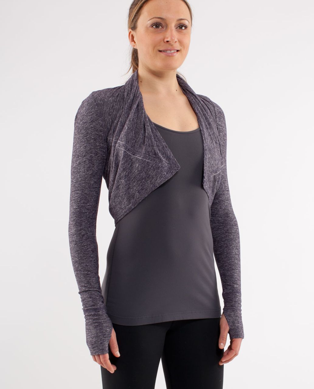 Lululemon Rehearsal Long Sleeve - Heathered Black Swan