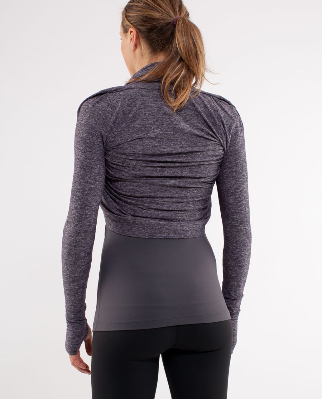 Lululemon Rehearsal Long Sleeve - Heathered Black Swan