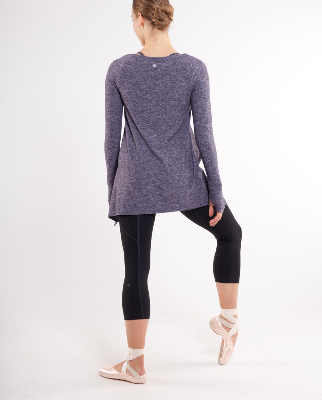 Lululemon Rehearsal Long Sleeve - Heathered Black Swan