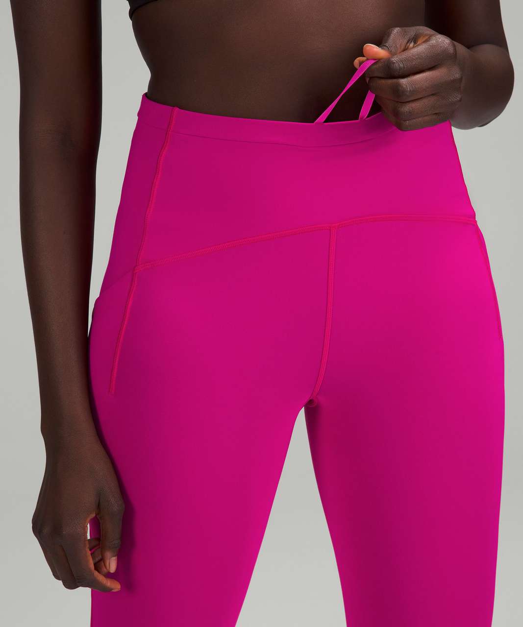 Girls' Mid-Rise Ribbed Leggings - All in Motion Pink L 1 ct