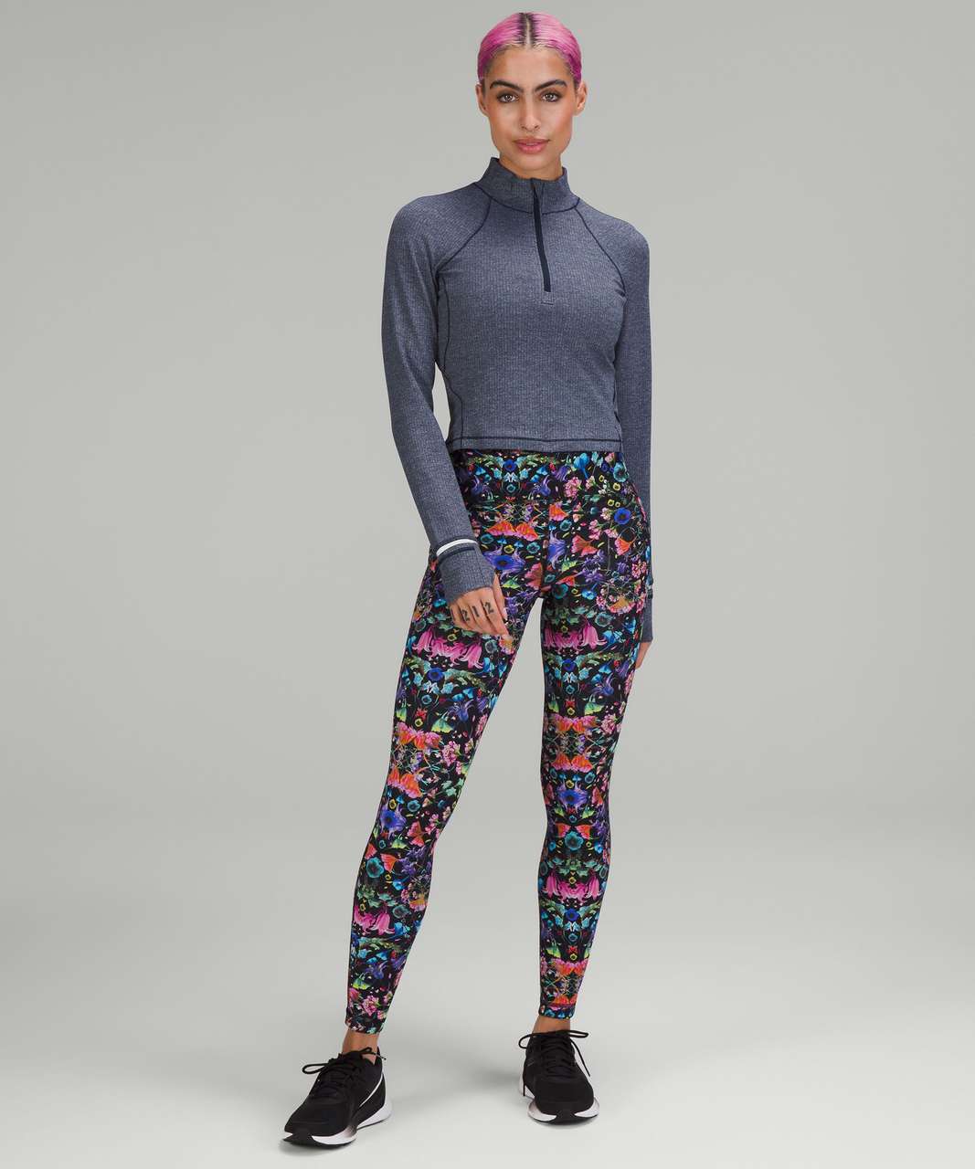 Lululemon Swift Speed High-Rise Tight 28" - Flowerscope Black Multi