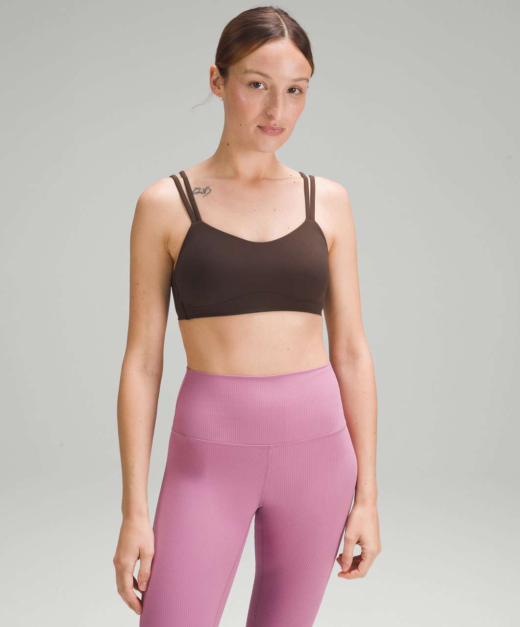 Lululemon Like a Cloud Ribbed Longline Bra *Light Support, B/C Cup - Roasted  Brown - lulu fanatics