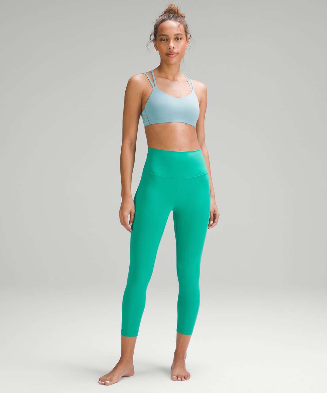 lululemon LIKE A CLOUD RIBBED B/CUP - Sport-BH mit leichter Stützkraft -  storm teal/grün 