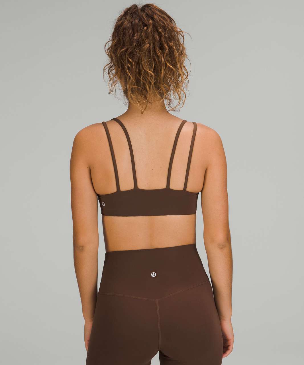 Lululemon Like A Cloud Longline Bra Light Support, B/c Cup In Copper Brown