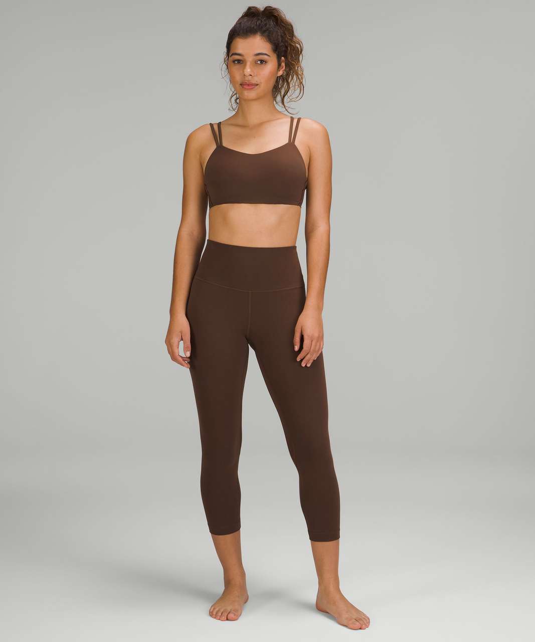 NWT Lululemon Like a Cloud Long Line Bra Roasted Brown D/DD Size