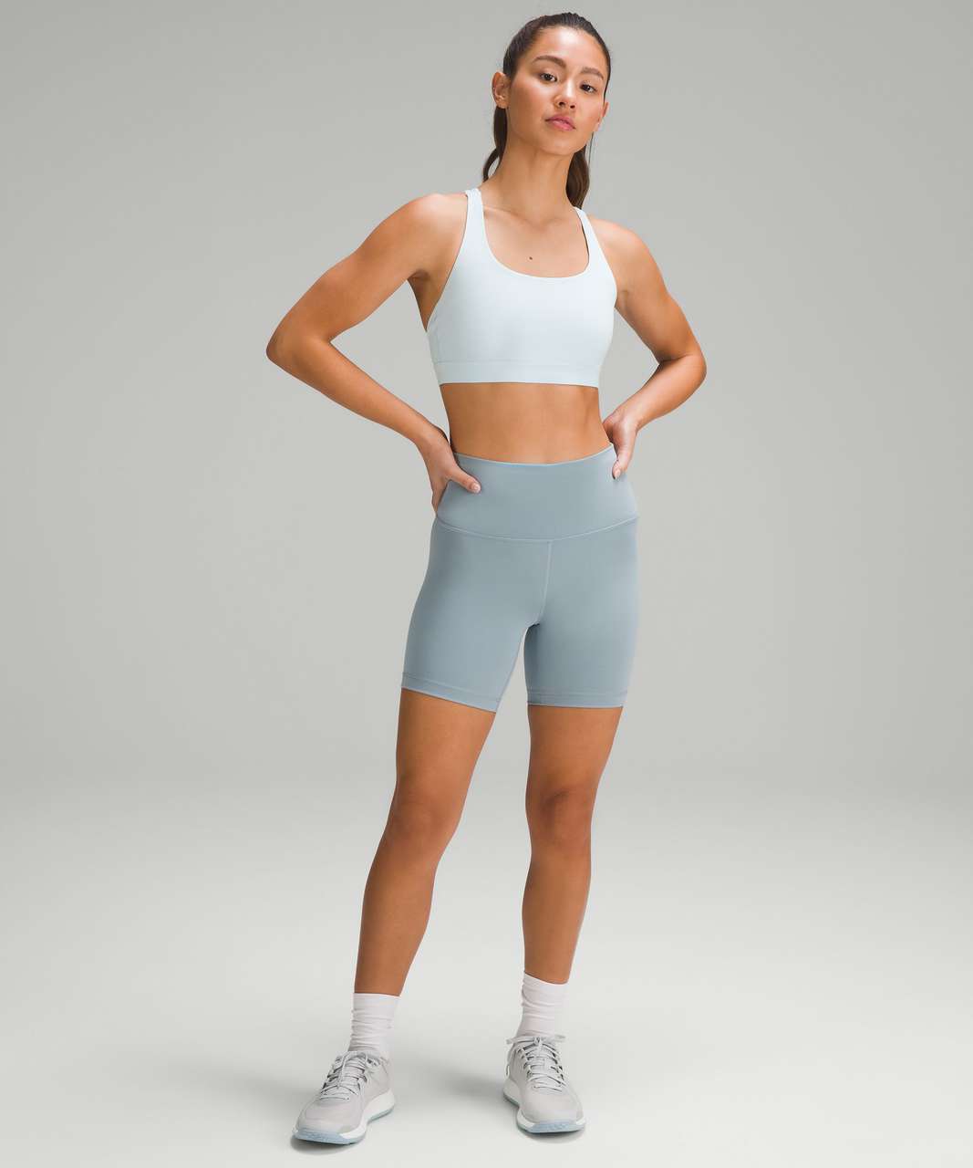 Lululemon Energy Bra *Medium Support, B–D Cups - Powder Blue - lulu fanatics