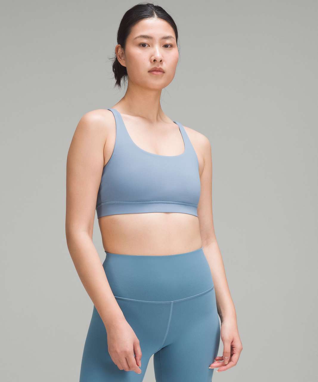 Power Medium Support Sports Bra - Breeze Blue