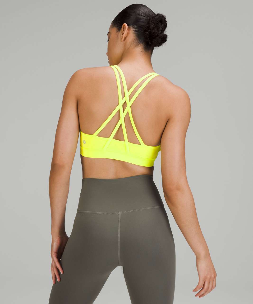 NEW LULULEMON Energy Bra High Neck 6 8 10 Shibori Highlight Yellow