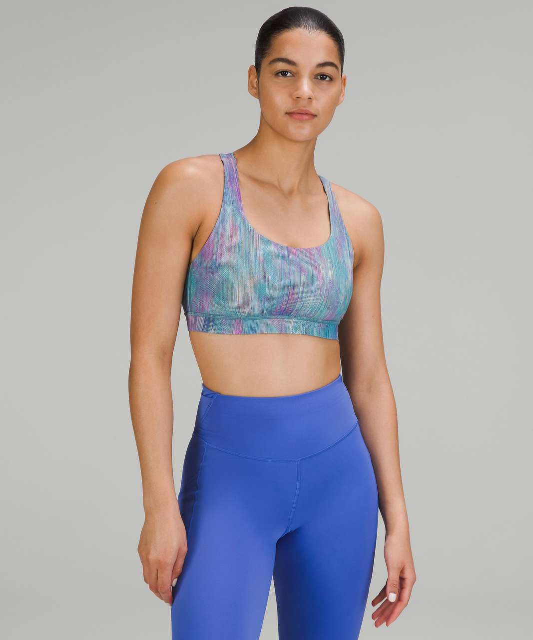 Lululemon Energy Bra - Deauville Stripe Pipe Dream Blue White