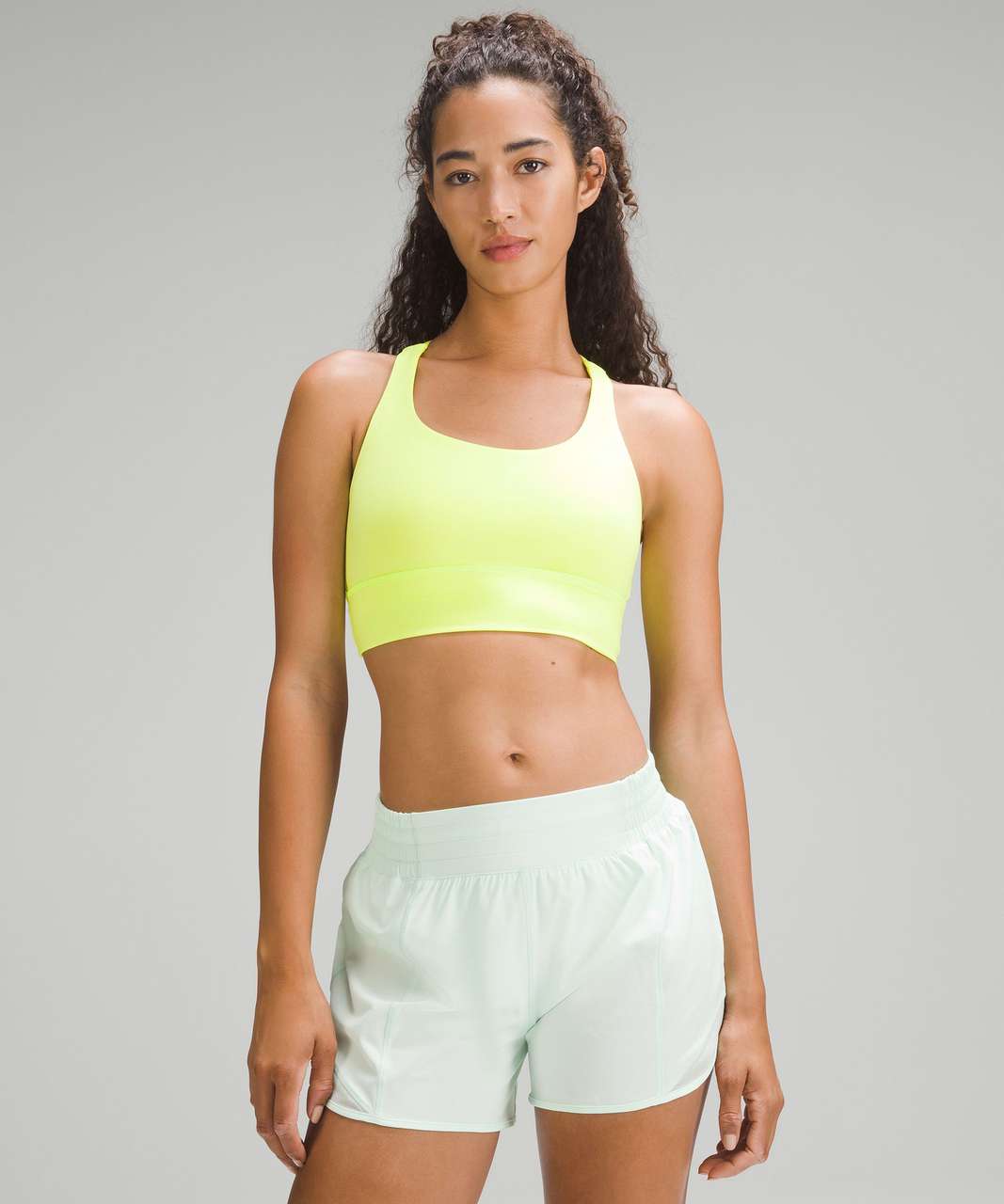 NWT LULULEMON SOLL Yellow Luxtreme Fabric B/C Cup Energy Bra Long Line 6